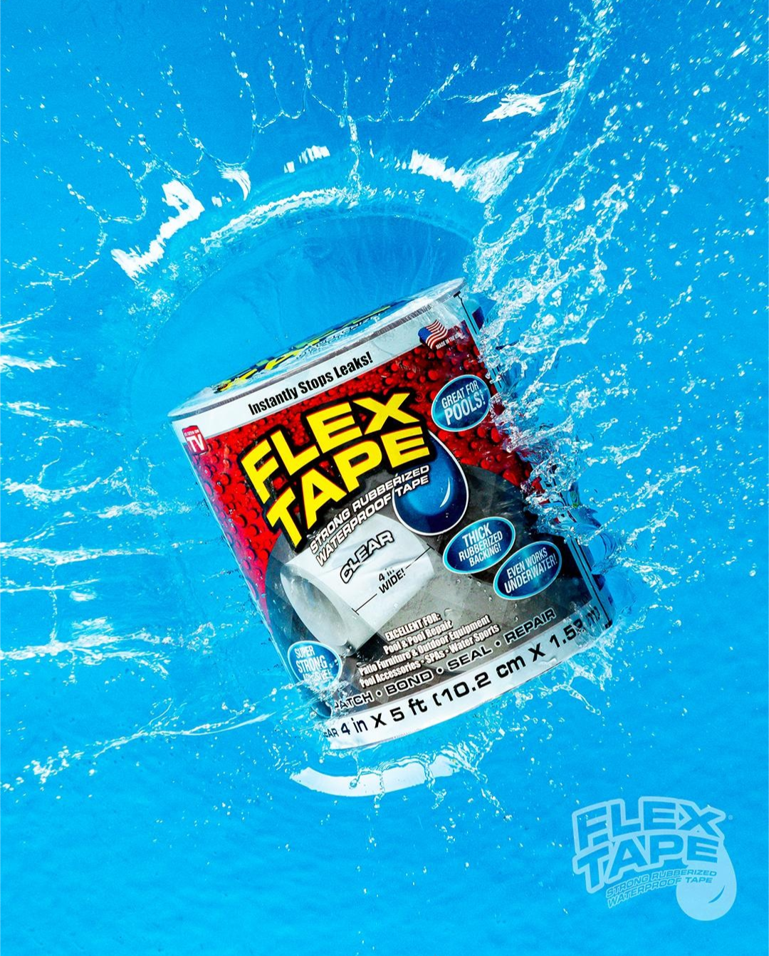 Flex Tape funcionando bajo el agua